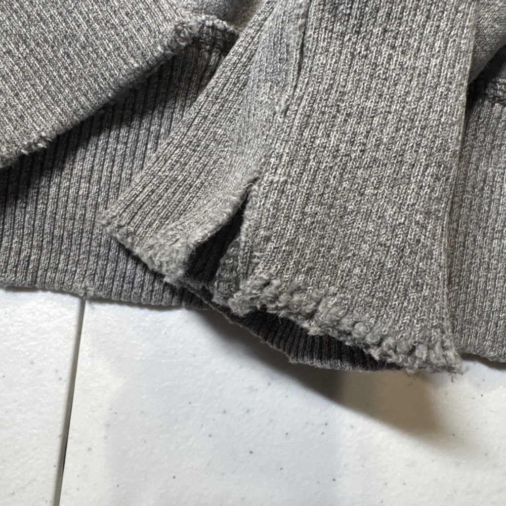 Y2K Vintage American Eagle Outfitters Mens Small Gray Full Zip Hoodie Sweatshirt - Picture 10 of 13